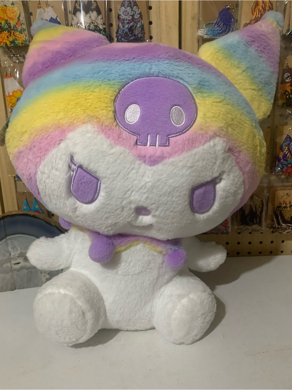 Huge 24” Sanrio Kuromi Rainbow Plush Plush Toy - Multicolor